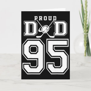 Number 95 Custom Proud Hockey Dad Personalized For Card