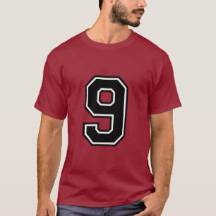 Number 9 Custom Sports Jersey Varsity Birthday T-Shirt
