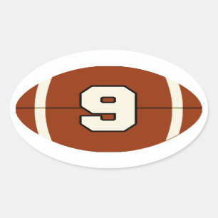 Number 9 Football Sticker