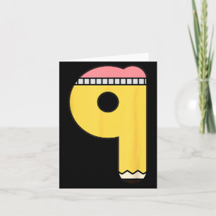 Number 9 Pencil Back to School 9th Birthday Ninth Card