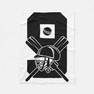 Number 9 Years Cricket 9th Birthday  Fleece Blanket