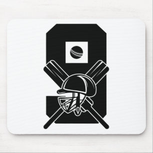 Number 9 Years Cricket 9th Birthday Mouse Mat