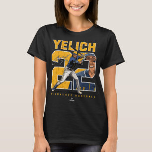 Number and Portrait Christian Yelich Milwaukee MLB T-Shirt