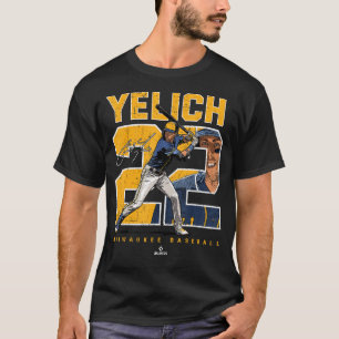 Number and Portrait Christian Yelich Milwaukee MLB T-Shirt
