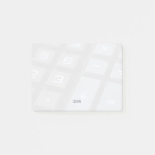 Number and symbol keys fade post-it notes