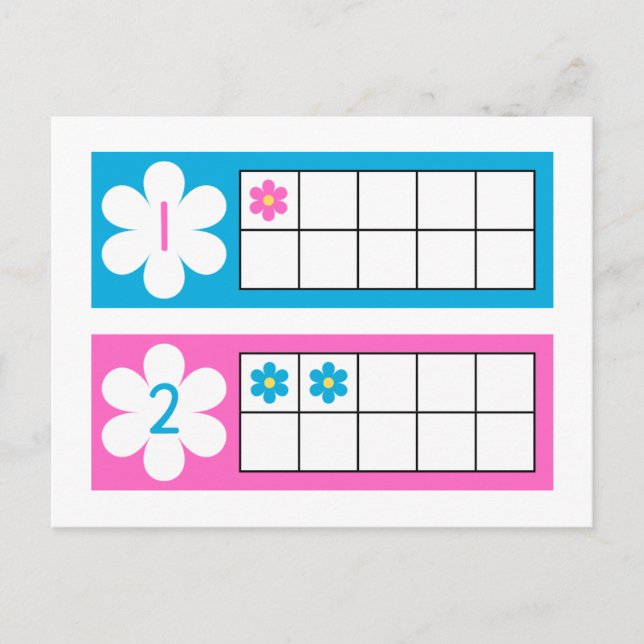 Number Cards, Preschool Counting Flash Cards 1-4 (Front)