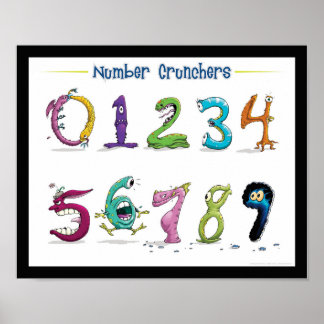 Number Crunchers! Fun with Math! Poster
