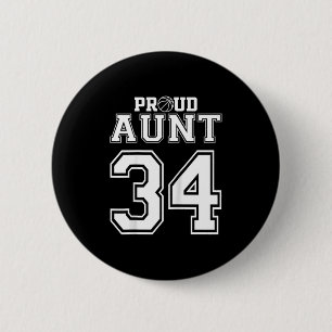 Number Custom Proud Basketball Aunt Personalize T 6 Cm Round Badge