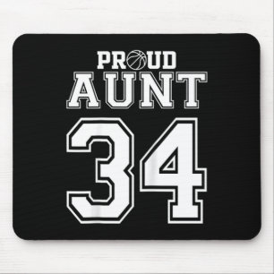 Number Custom Proud Basketball Aunt Personalize T Mouse Mat
