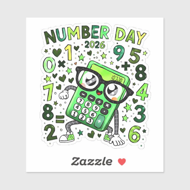 Number Day 2026 Maths Sticker for Kids (Sheet)