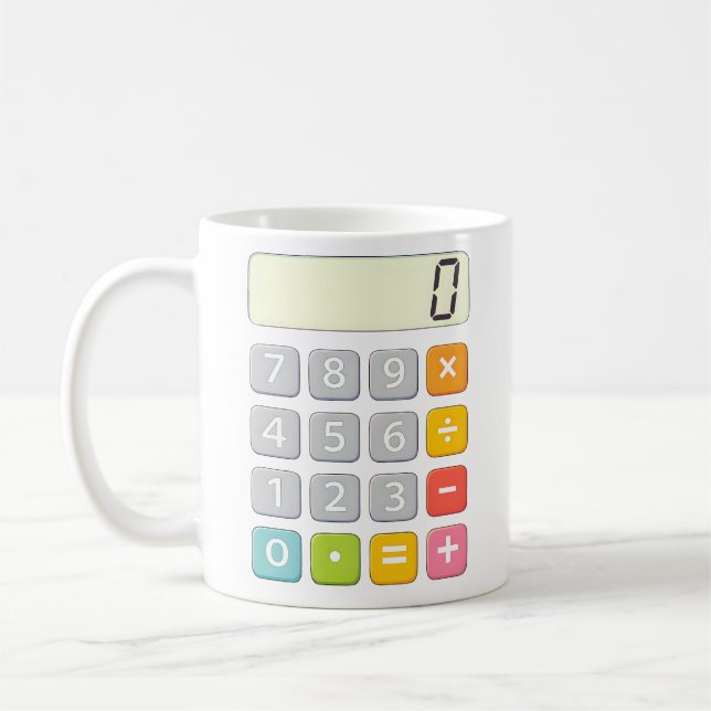 Number Day Calculator Math Design for Kids Coffee Mug (Left)