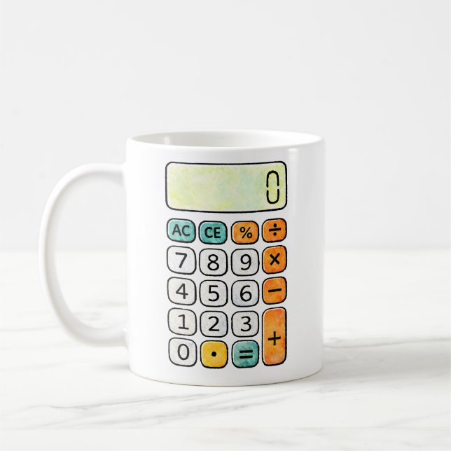 Number Day Calculator Math Design for Kids Coffee Mug (Left)