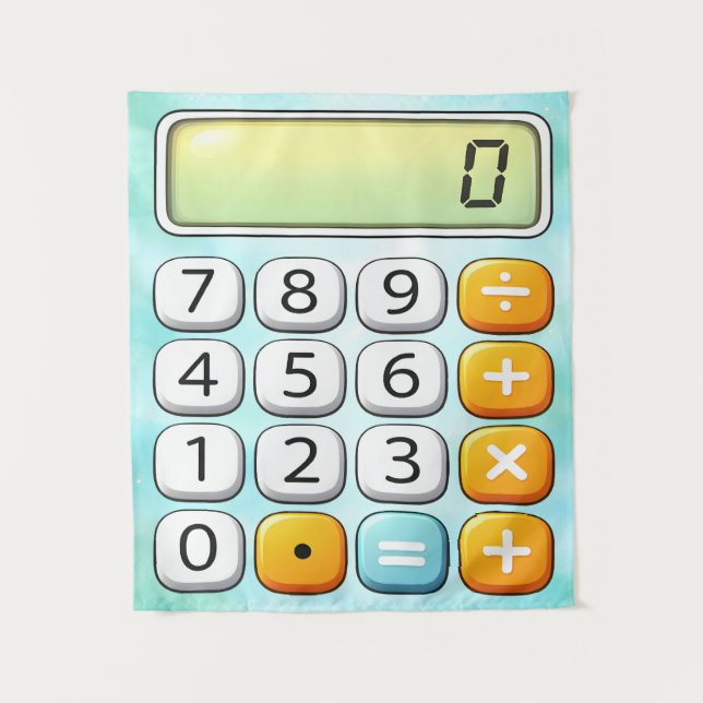 Number Day Calculator Math Design Tapestry (Front)