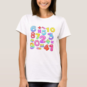 Number Day Colorful Math Numbers T Shirt