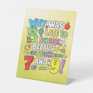 Number Day Funny Maths Pedestal Sign