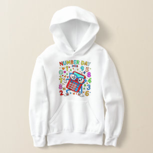 Number Day Kids Hoodie Colourful Maths Calculator