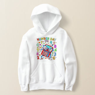 Number Day Kids Hoodie Colourful Maths Calculator