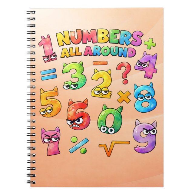 Number Day Maths Notebook | Numbers All Around (Front)