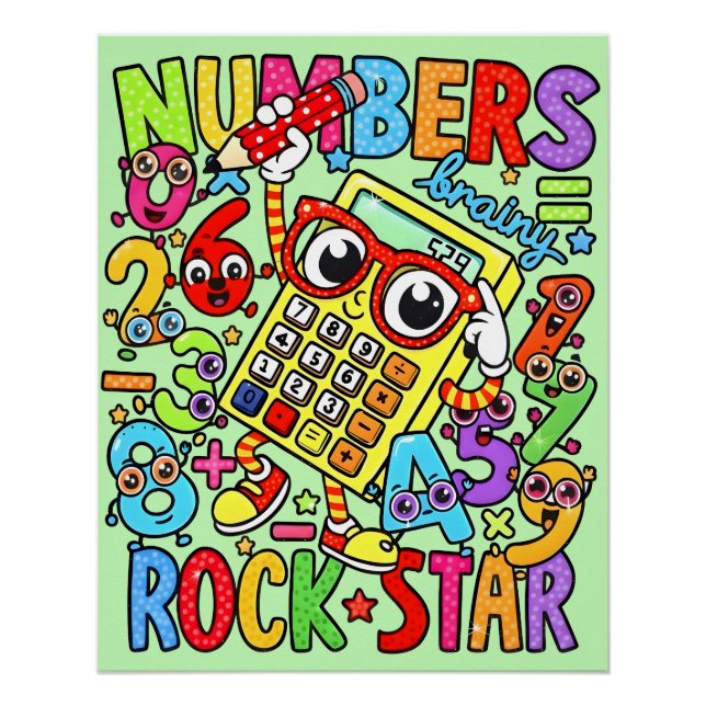 Number Day Maths Poster for Kids | UK School 2026 (Front)
