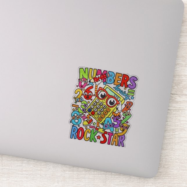 Number Day Maths Sticker for Kids UK Classroom (Detail)