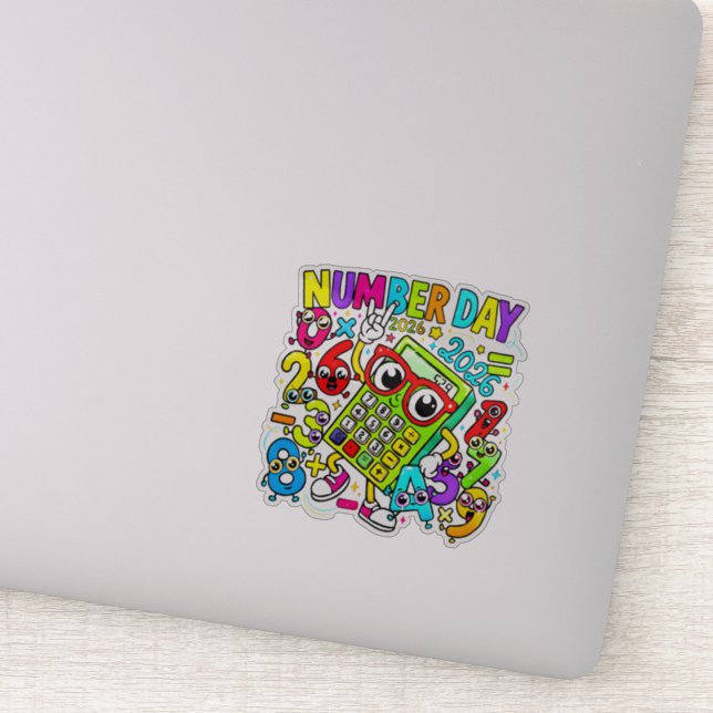 Number Day Maths Sticker for Kids UK School (Detail)