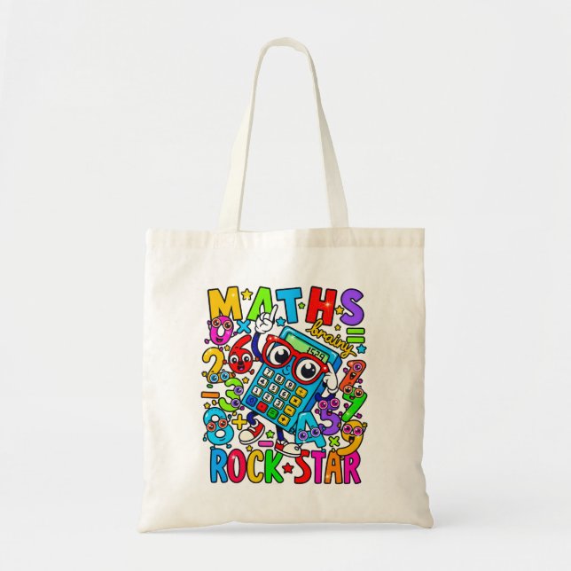 Number Day Tote Bag | Maths Rock Star (Front)