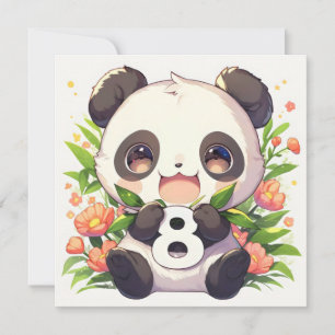Number Eight Anime Panda Card