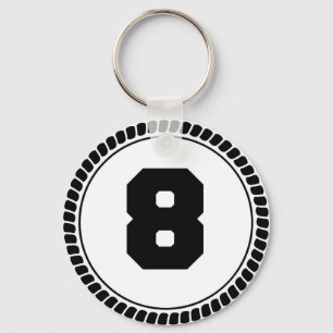 Number eight circle key ring