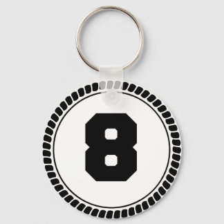 Number eight circle key ring