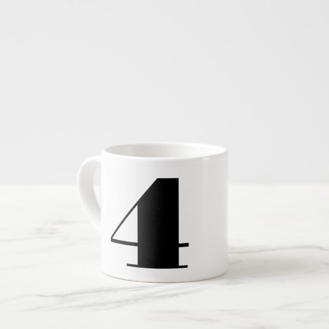 Number Espresso Coffee Mug (Front Left)