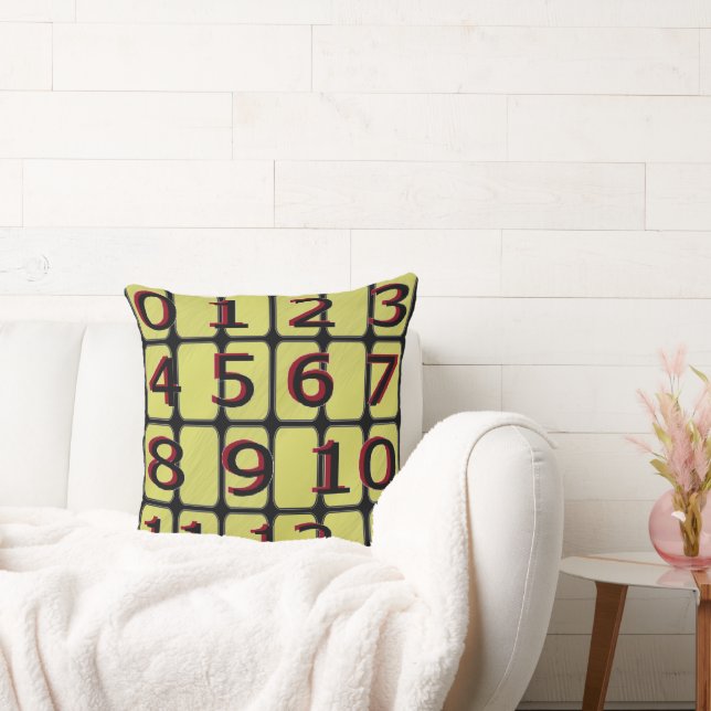 Number Eye Chart Cushion (Couch)