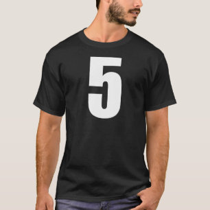 Number Five Numeral 5 Plain White Numbers Premium T-Shirt