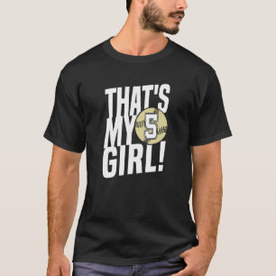 Number Five That's My Girl 5 Softball Mum Dad Fam T-Shirt