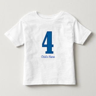 number four boy, Child's Name Toddler T-Shirt