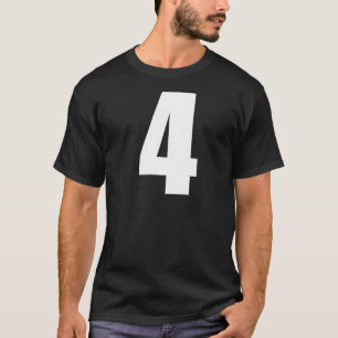 Number Four Numeral 4 Plain White Numbers Premium T-Shirt