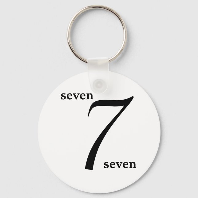 Number Key Ring (Front)