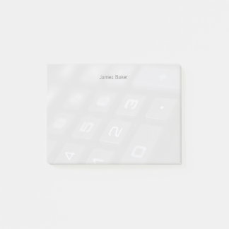 Number keys on calculator post-it notes