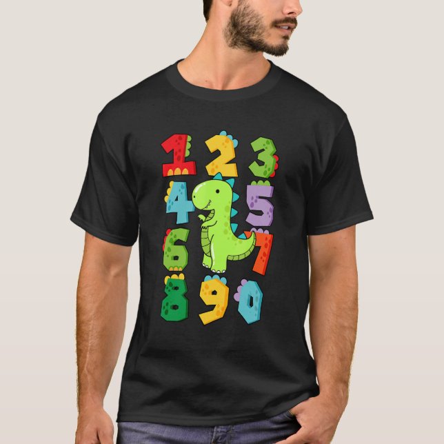 Number Learning calculator costume matc day Math O T-Shirt (Front)