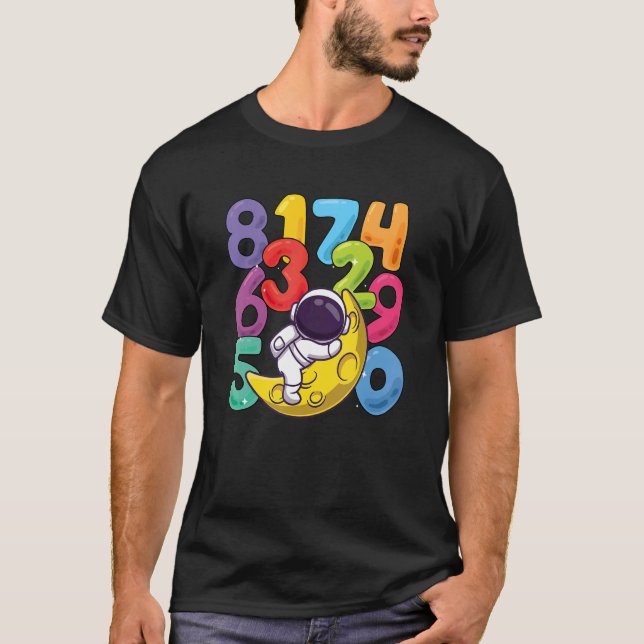 Number Learning calculator costume matc day Math O T-Shirt (Front)