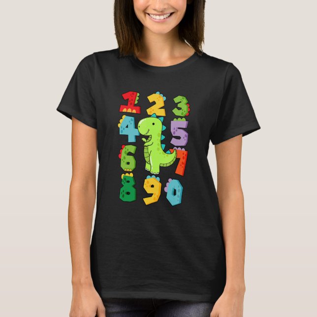 Number Learning calculator costume matc day Math O T-Shirt (Front)
