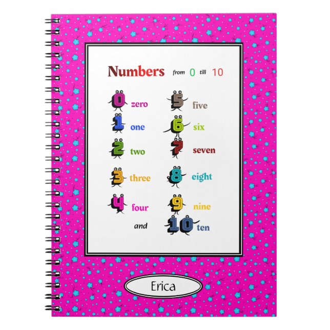 Number learning for kids notebook (Front)