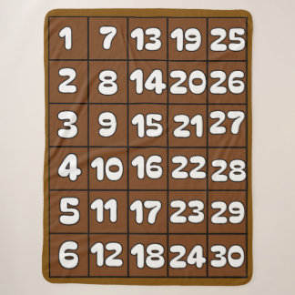 Number lover numbers design sherpa blanket