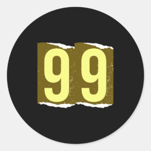 Number magazine ransom 99 t shirt classic round sticker