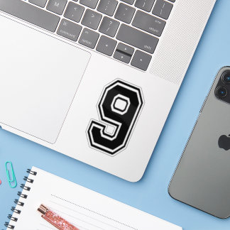 Number Nine 9 Sport Font Sticker