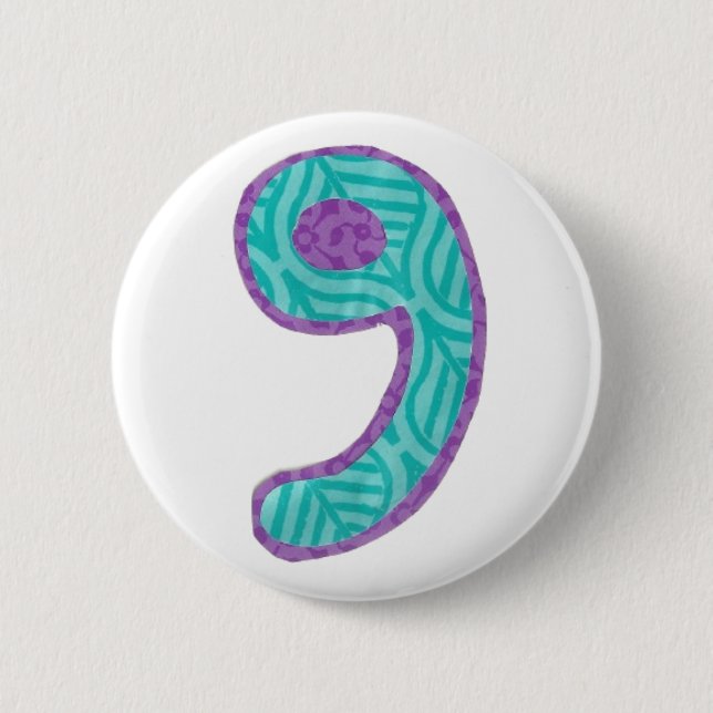 Number Nine Button (Front)