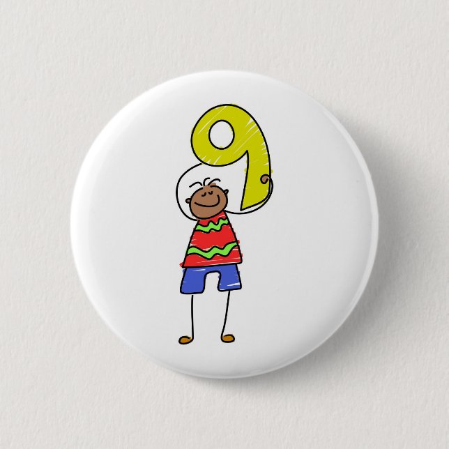Number Nine Kid 6 Cm Round Badge (Front)