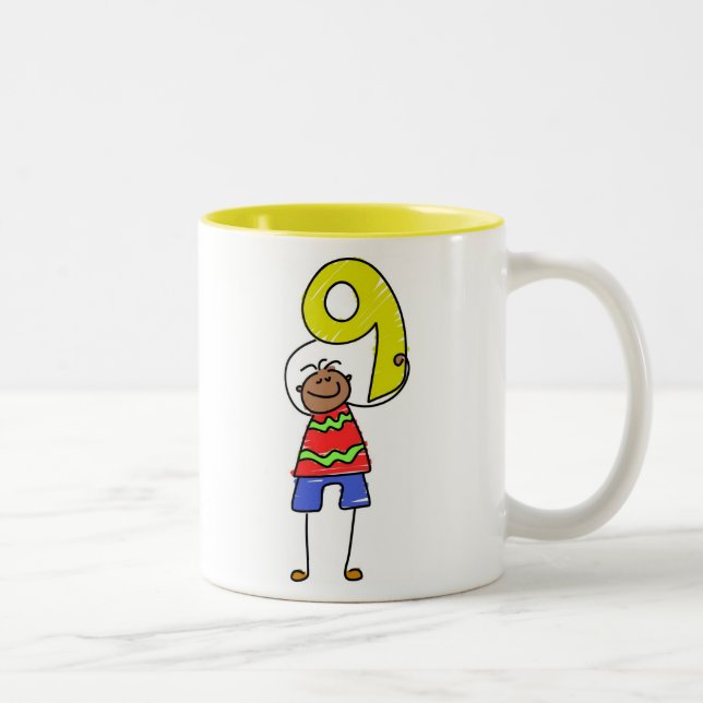 Number Nine Kid Two-Tone Coffee Mug (Right)