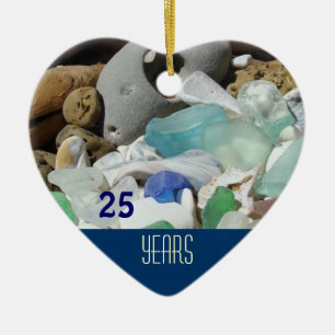 Number of Years Ornaments 25 Years Personalise Sea