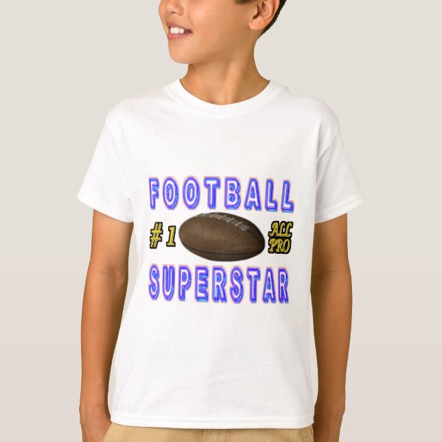 Number One All Pro Football Superstar T-Shirt (Front)