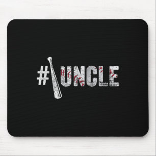Number One Baseball Uncle Fathers Day Funny Baseba Mouse Mat
